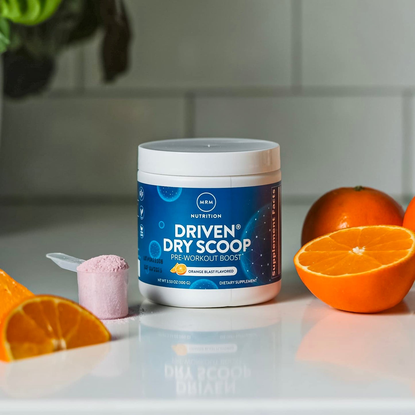 MRM Nutrition Driven™ Dry Scoop Pre-Workout Powder| Orange Blast Flavored| Pure Ingredients| Muscle + Hydration + Energy Blends| Performance Energy | Vegan + Gluten-Free | 15 Servings