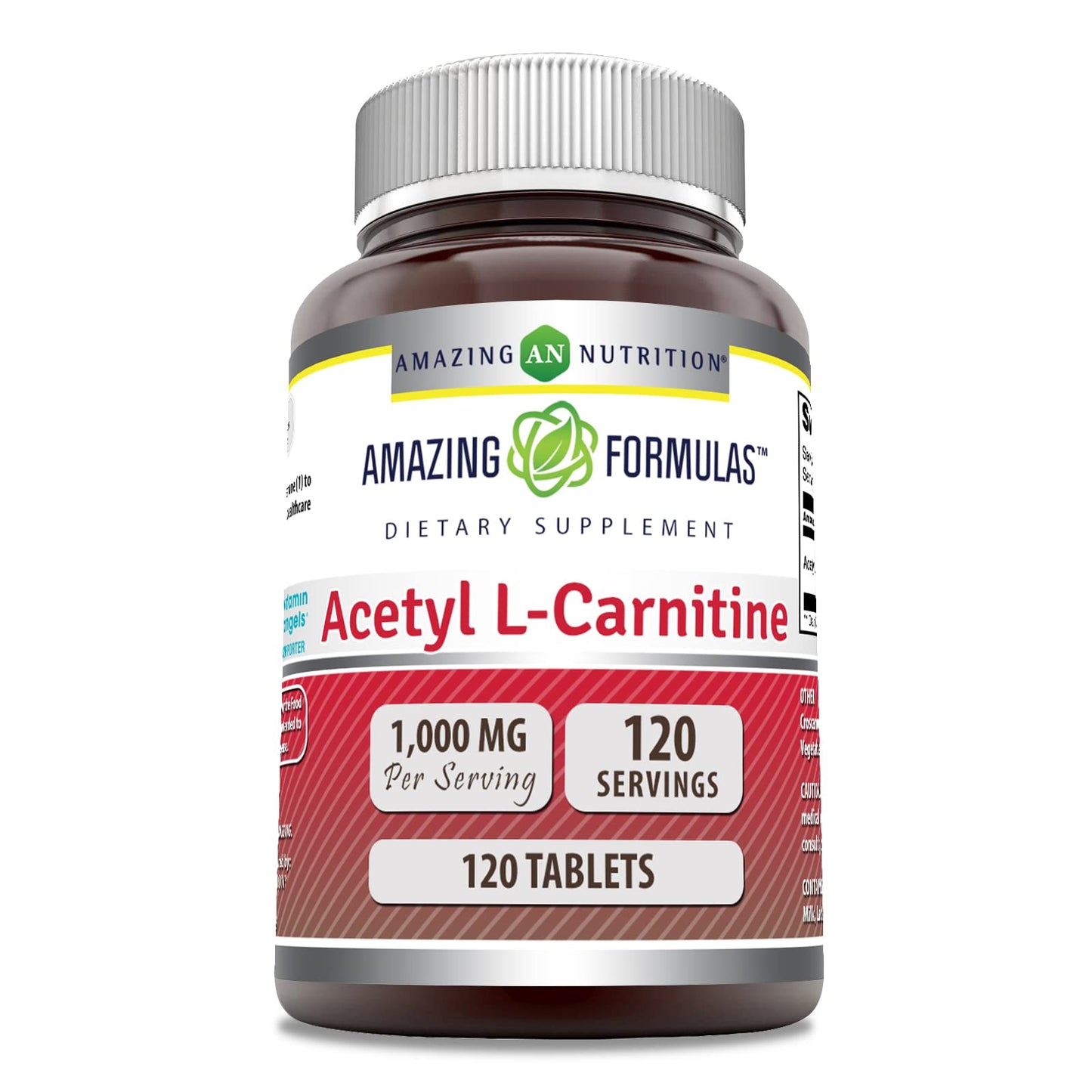 Amazing Formulas Acetyl L-Carnitine Supplement | 1000 Mg Per Serving | 120 Tablets Supplement | Non-GMO | Gluten Free | Made in USA