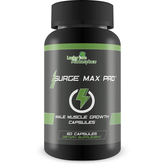Surge Max Pro - Muscle Growth Formula - Enhance Power, Strength, Stamina, & Energy - Explosive Muscle Pump - Big Gains - Aid Oxygen & Nutrient Delivery to Muscles - L-Arginine - Build Muscle Mass