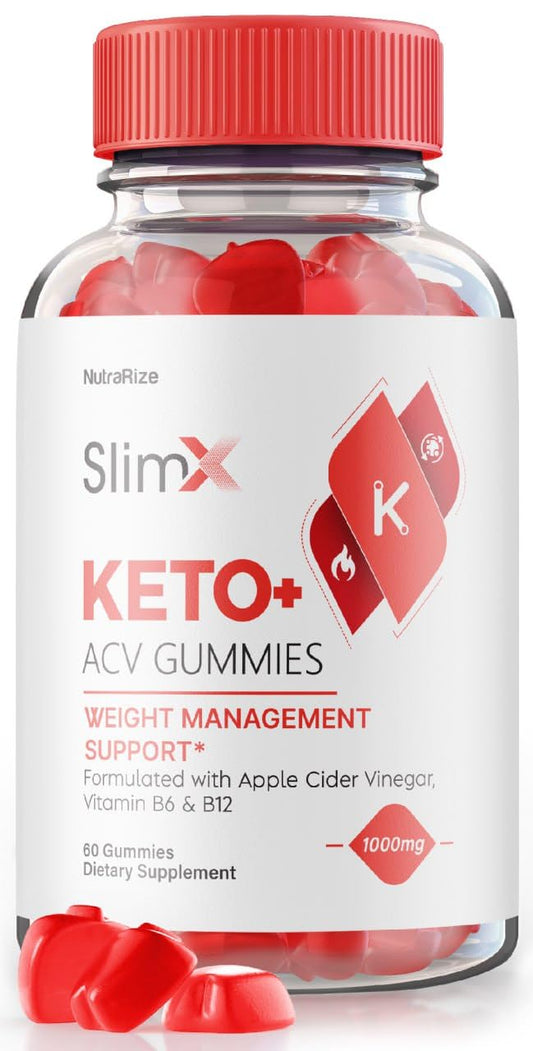 NutraRize SlimX Keto ACV Gummies - SlimX Gummies, SlimX Keto ACV Gummies Weight Loss Support, Keto + ACV Gummy, Maximum Strength Supplement, SlimXKeto Gomitas Reviews (60 Gummies)