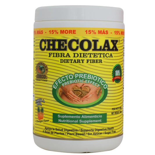 CHECOLAX: Our Dietary Fiber Alleviates Constipation Naturally, Supports Regularity, Bloating Relief & Gut Health, Sugar Free, Non-GMO, Plant-Based - Essential Fiber Boost, Pineapple (10.5 oz)