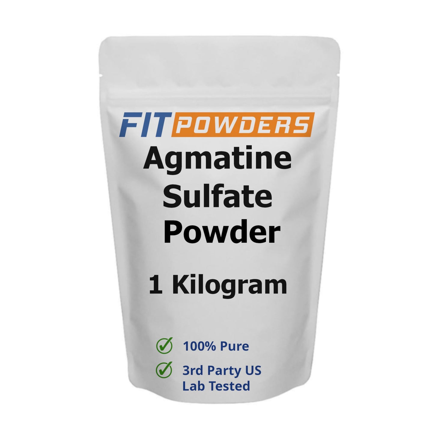 FitPowders Agmatine Sulfate Powder 1 Kilogram (Multiple Sizes) Strength and Pump (Nitric Oxide) 100% Pure Agmatine Powder, Vegan, Gluten-Free