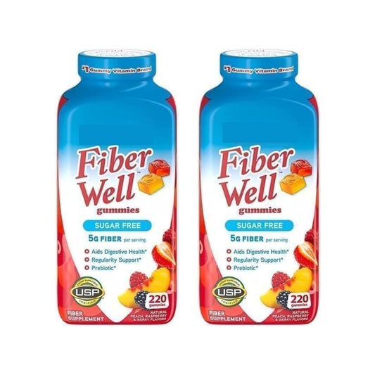 Vita Fiber Well Gummies, Sugar Free, Peach, Raspberry & BlackBerry Flavors, 220 Count