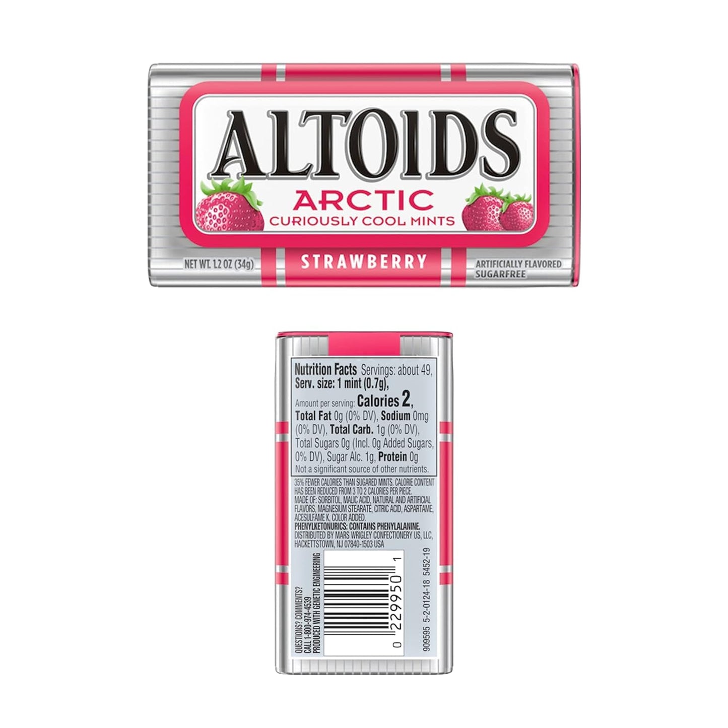 Altoids Arctic Strawberry Mints  3Pack Bundle 12 Oz Each Tin  Sweet and Refreshing in Exclusive Mighty Merchandise Packaging  Ideal for Everyday Freshness