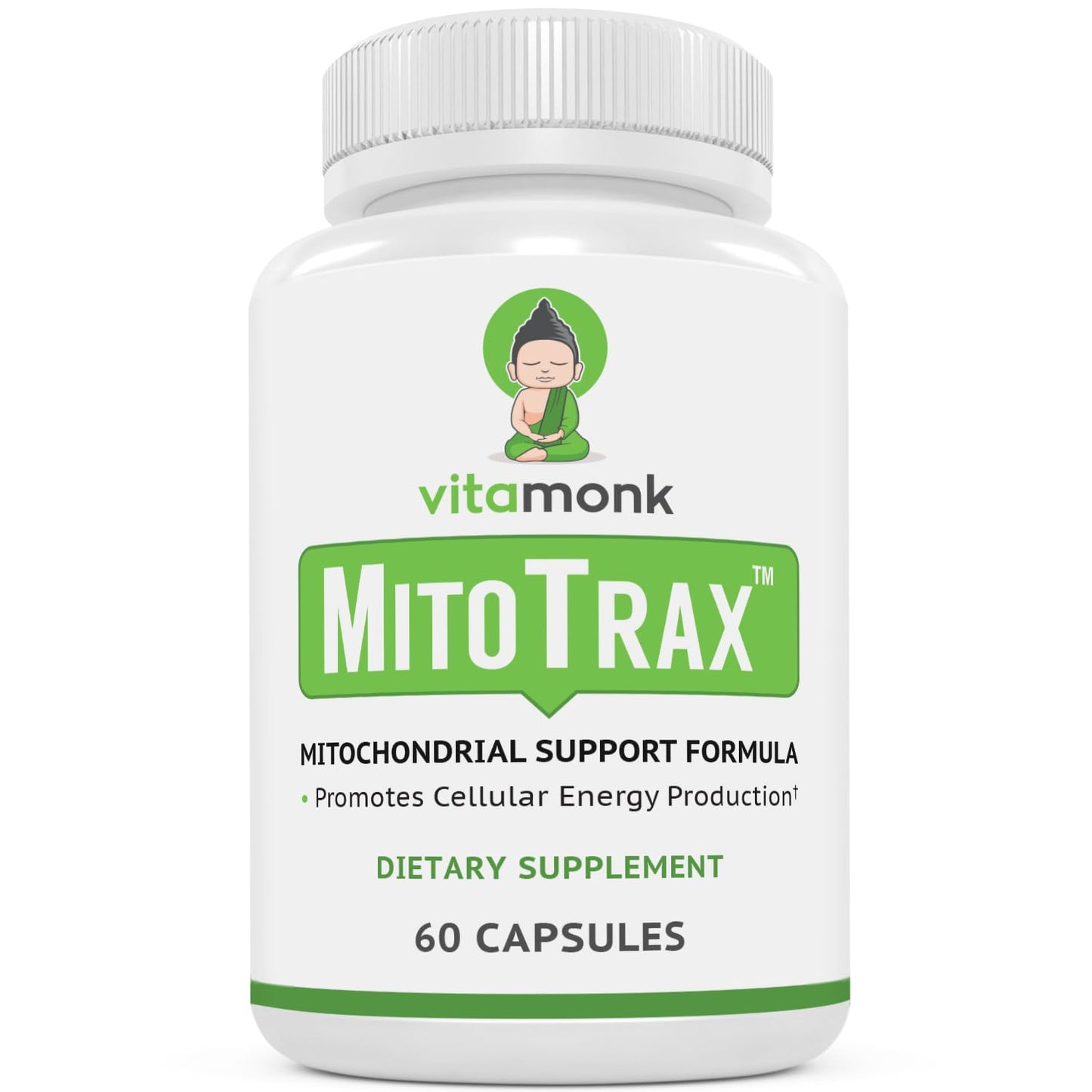 VitaMonk Mitochondrial Supplements - MitoTrax - Revitalize and Repair Cells - Mitochondria Supplement for Cellular Energy - Advanced Mitochondrial Formula - PPQ Supplement Formula - 60 Capsules