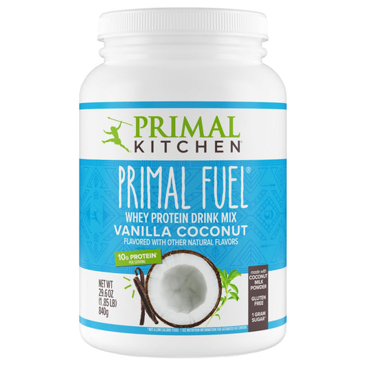 Primal Kitchen Primal Fuel Vanilla Coconut Whey Protein Drink Mix, Gluten and Soy Free, 1.85 Pounds