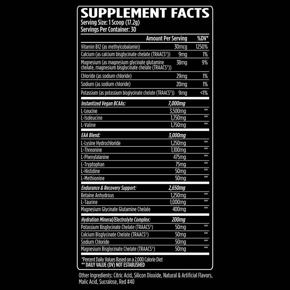 Aminogex Ultra | BCAA Powder | Amino Acids + Betaine and Glutamine | Amino Acid Post Workout Recovery Drink | Intra Workout Drink with Electrolytes | (30 Servings) (Watermelon, 18.2 Ounces)