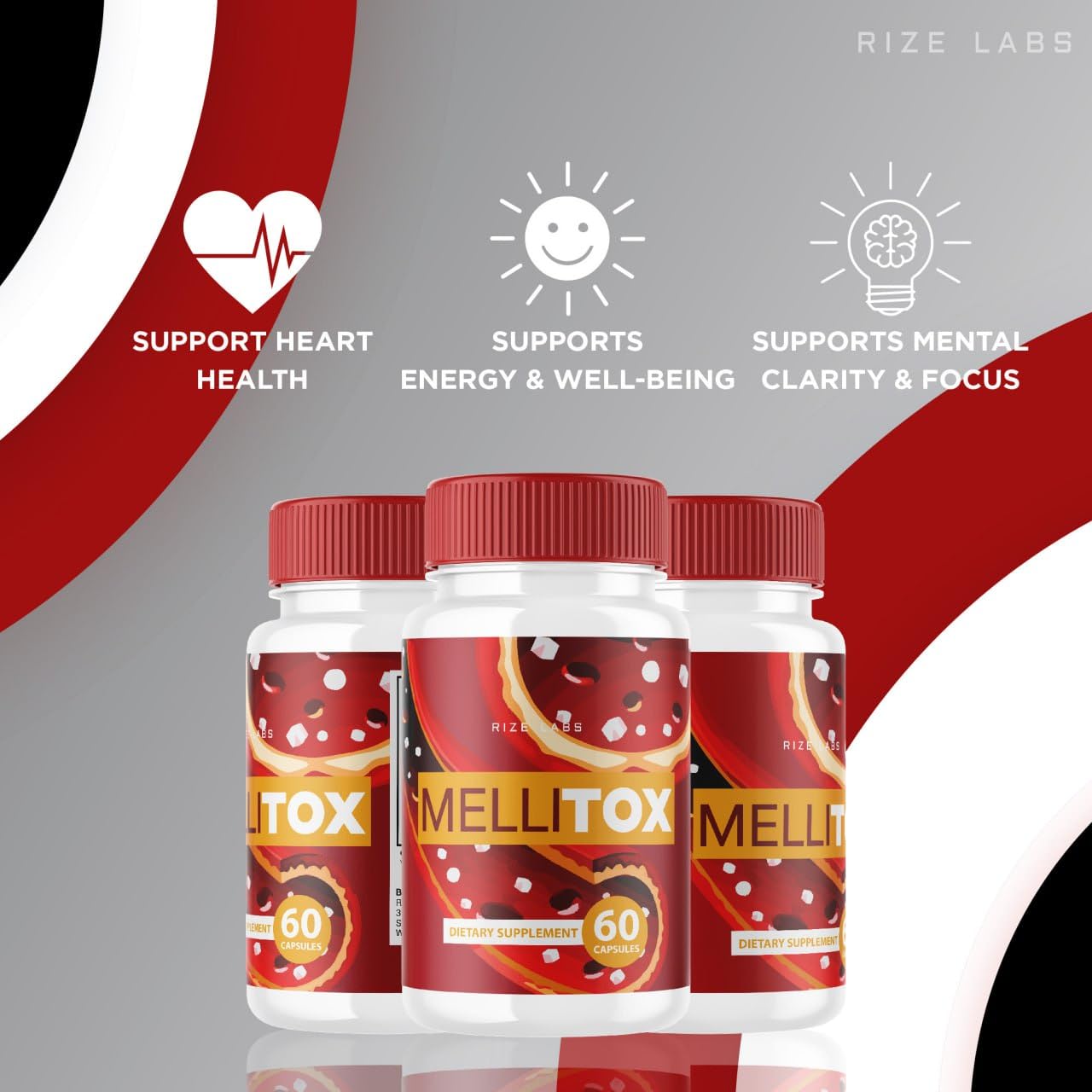 rize labs (5 Pack) MelliTox Capsules, MelliTox Supplement Body Detox, MelliTox Maximum Strength Formula, MelliTox Pills for Healthy Cells, MelliTox Pastillas Review (300 Capsules)