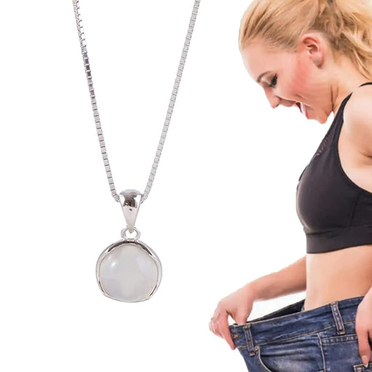 Crystio Moonstone Therapeutic Neckchain, Lymph Detox Slimming Neckchain (10mm)