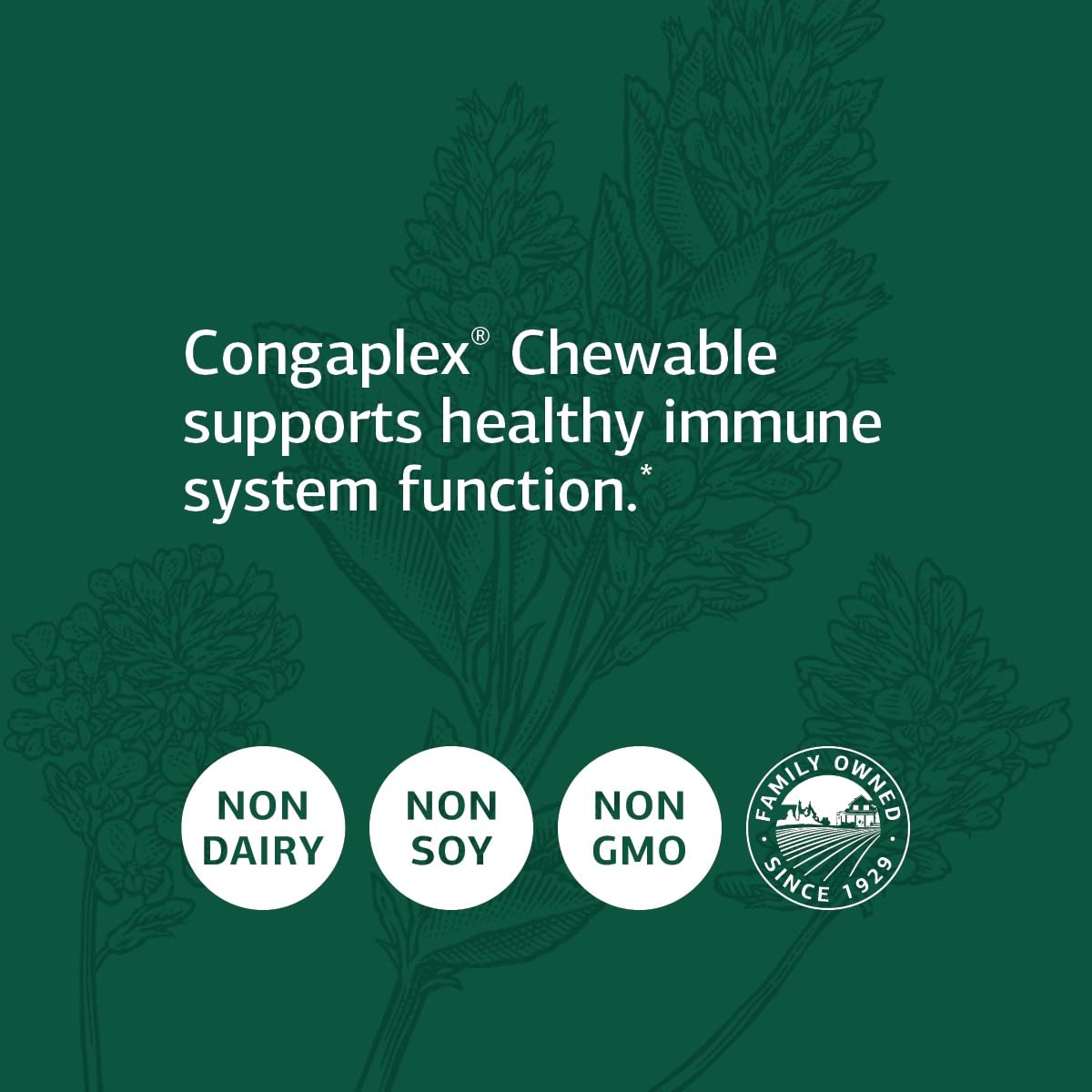 Standard Process Inc. Congaplex (Chewable) - Whole Food RNA Supplement, Antioxidant, Immune Support with Thymus, Shiitake, Reishi Mushroom Powder, Organic Sweet Potato, Wheat Germ - 90 Tabs