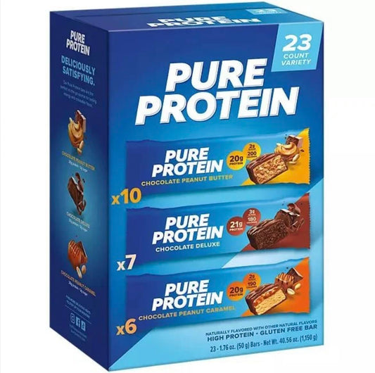 Generic Proteins Bar, Nutrient Rich Snacks with High Protein for Energy Support, Minimal Sugar, Gluten-Free, Variety Pack 20g Protein, BULK (23 Pack)