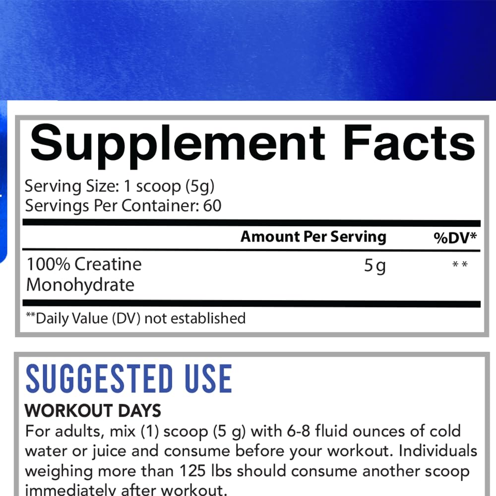 Angry Supplements Creatine Monohydrate 200 Mesh Premium Performance Unflavored Powder Creatina - Pure Muscle Fuel for Strength and Workout Endurance for Men and Women (300 Grams, 60 Servings)