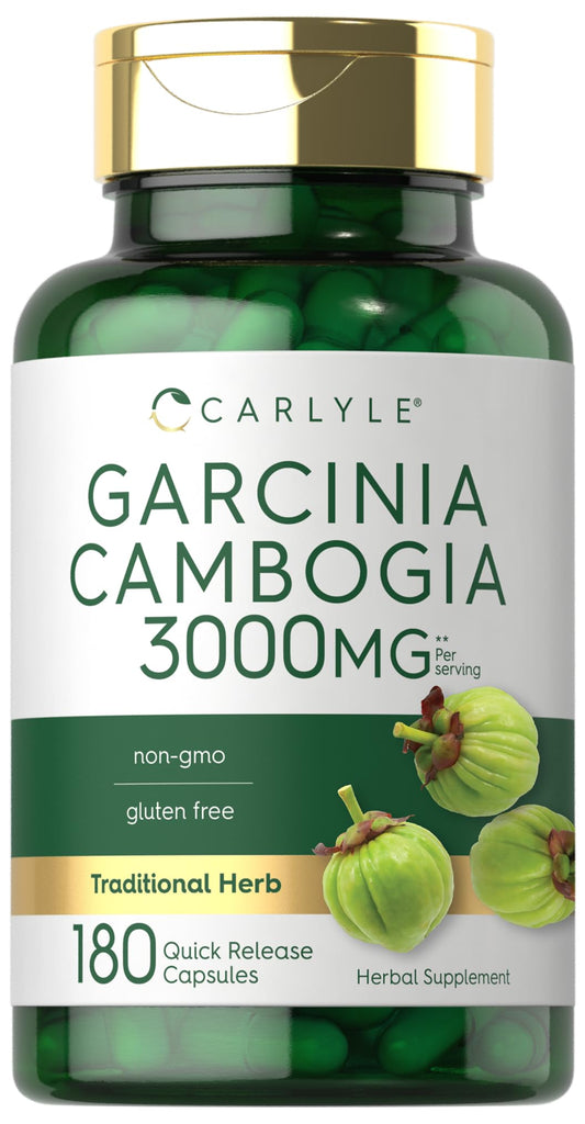 Carlyle Garcinia Cambogia Extract | 3000mg | 180 Capsules | Non-GMO, Gluten Free Supplement