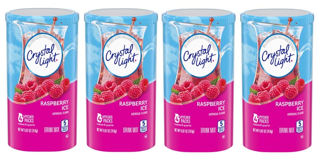 Crystal Light Raspberry Ice Drink Mix 8Quart 087 Ounce Pack of 4