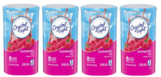Crystal Light Raspberry Ice Drink Mix 8Quart 087 Ounce Pack of 4