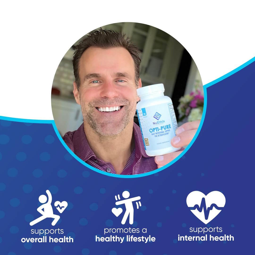 NuEthix Formulations Opti-Pure, Daily Nutritional Support for Detoxification Supplement, Supports Liver Function and Elimination of Toxins, 30 Serving Bottle