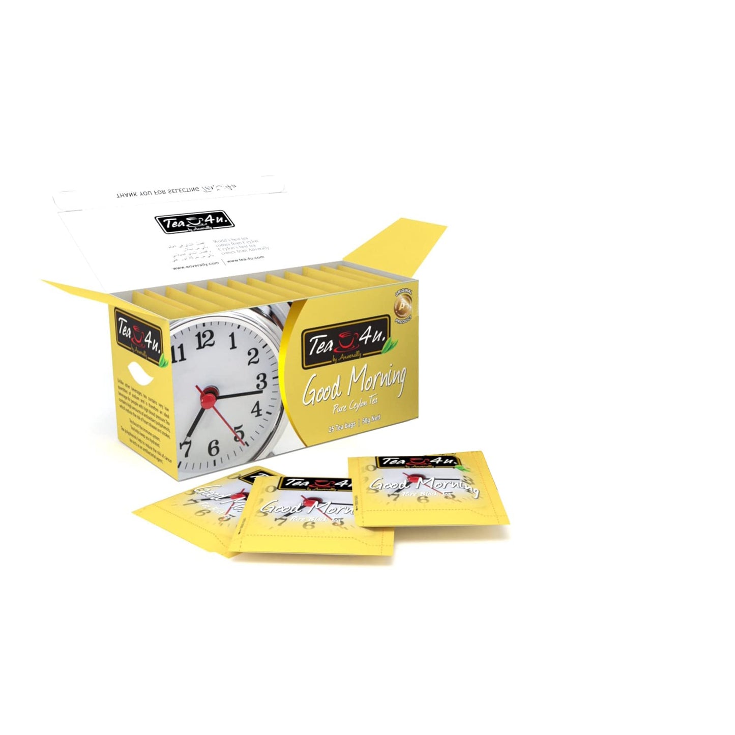 Tea4U Good Morning Tea  Pure Ceylon Tea  2g x 25 Tea Bags