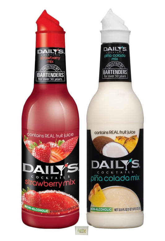 Dailys Strawberry  Pina Colada Cocktail Mixer 338 oz  NonAlcoholic  2 Pack