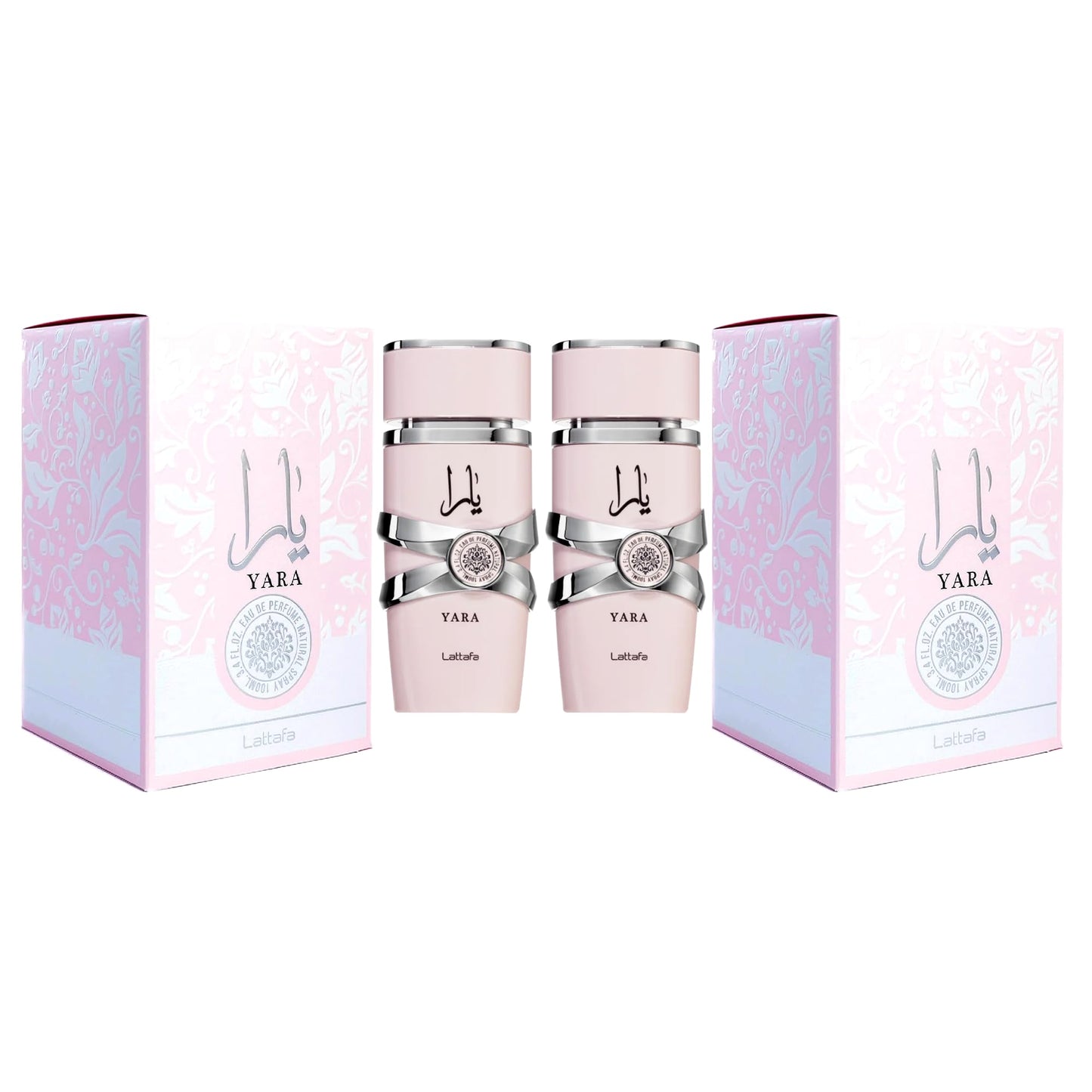 Lattafa Yara for Women Eau de Parfum Spray, 3.4 Ounce (Pack of 2)