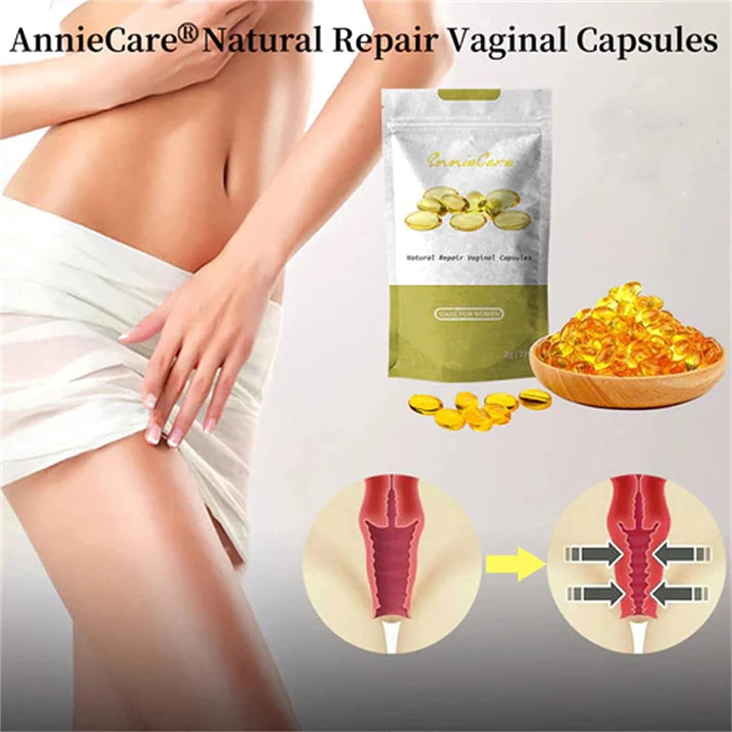 CHUANGJIA AnnieCare Instant Anti-Itch Detox Products, Annie Care Capsulas, Firming Repair & Pink and Tender Natural Capsules, Stay Clear & Fresh,Annie Care Capsulas（3 Bags of 21pcs）