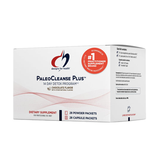 Designs for Health Pure PaleoCleanse Plus 14 Day Detox Program - Beef Protein, Amino-D-Tox + Detox Antioxidant Powder Packets for Immune Support, Strawberry Vanilla (28 Drink Mixes + 28 Capsule Packs)