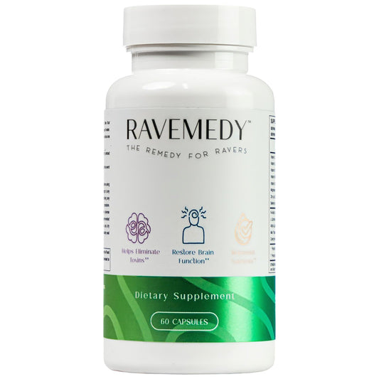 Ravemedy, Rave Essentials, Rave Vitamins - Rave Supplement, EDC Festival Essentials, Rave Kit, Support for Energy, Hydration & Detox | No 5-HTP