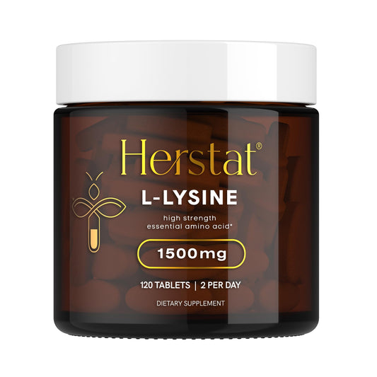 Herstat L-Lysine 1500mg | High Potency Essential Amino Acid, Vegetable Capsules, 120ct