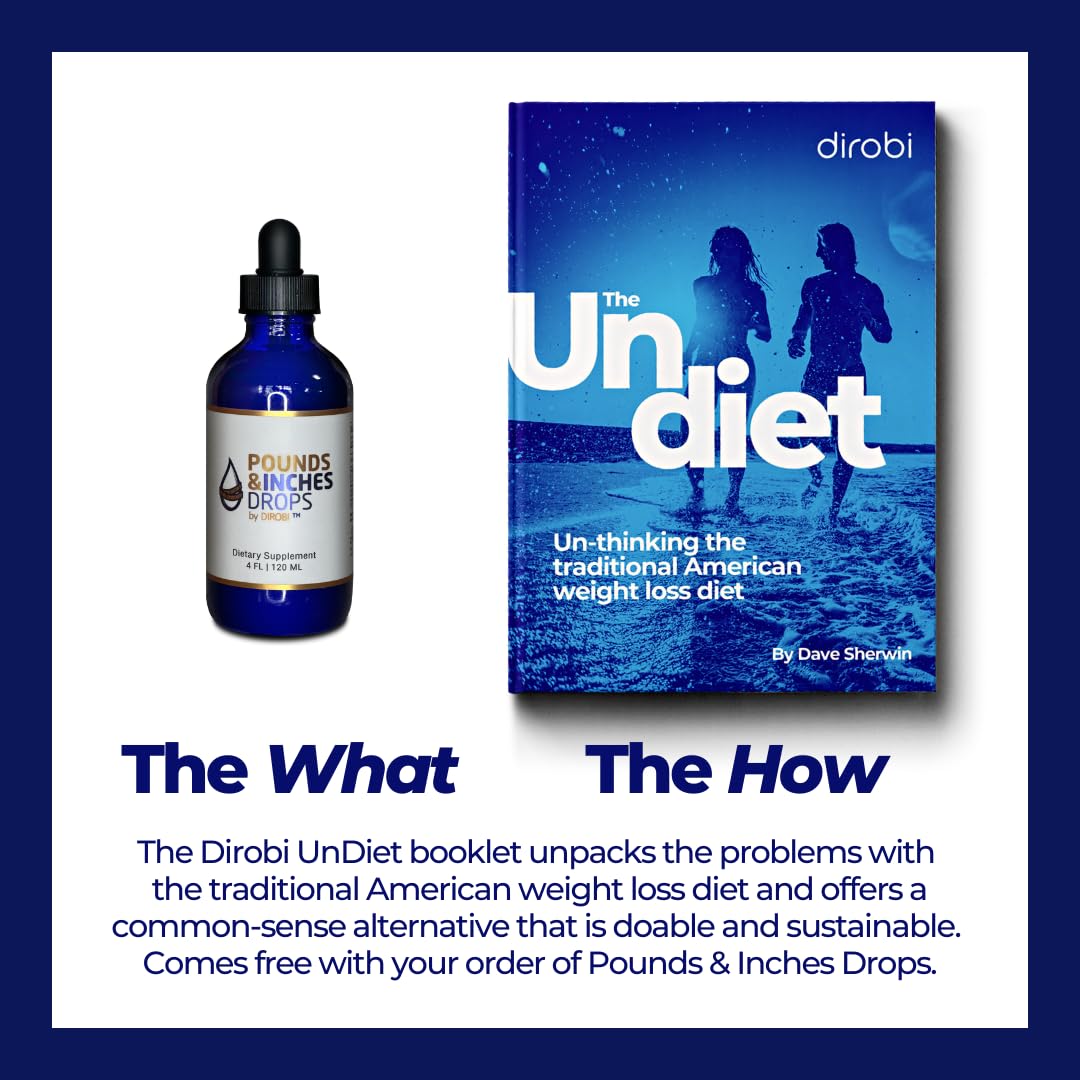 Dirobi Pounds and Inches Weight-Loss Drops, Liquid Weight-Loss Supplement for Women and Men, Diet-Pill Alternative with Delicious Blueberry Flavor…