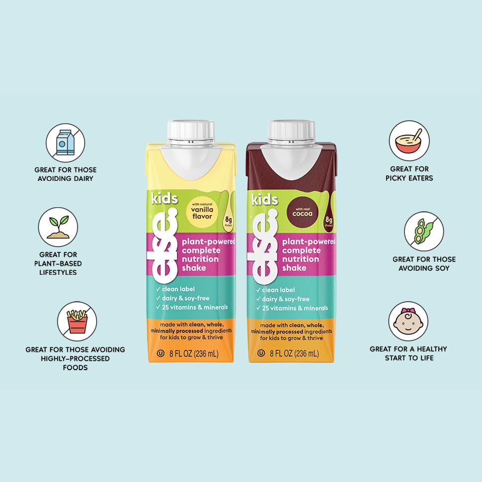 Else Nutrition Kids Nutritional Shake Ready to Drink - Dairy Free Kids Nutrition Drink (Ages 2-12) - Kids Protein Shake w/ 25+ Vitamins (Chocolate, 4-Pack)