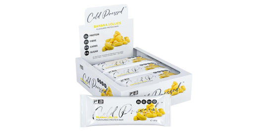 Fibre Boost Cold Pressed Banana Lollies flavoured Protein Bar