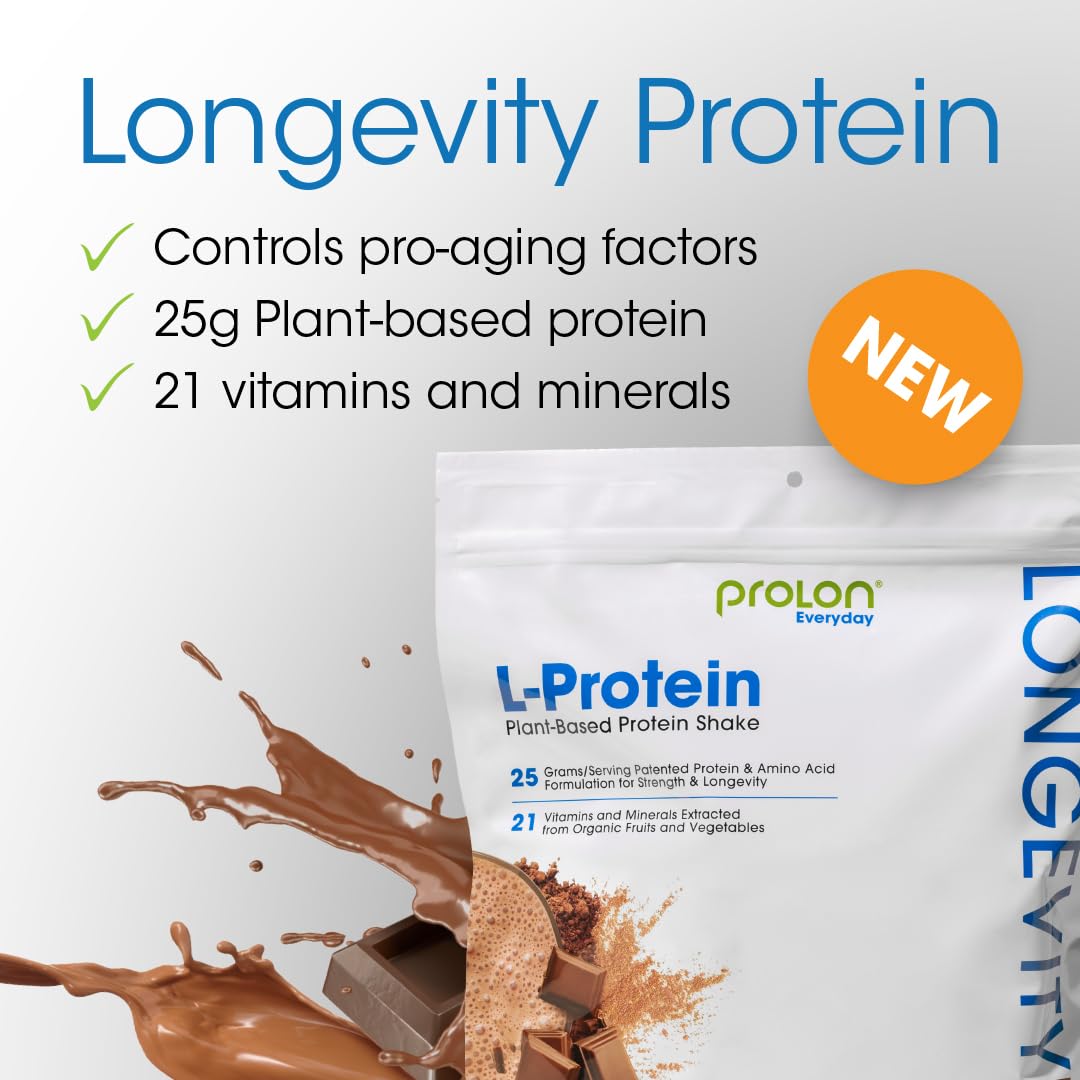 ProLon Longevity Plant Based Protein Powder | Muscle Synthesis & Repair, Healthy Aging, Boost Performance | Vitamins, Gluten Free, Amino Acids, Antioxidants | 25g of Protein | Berry, 12 Packets