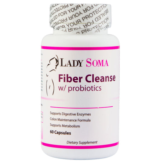 Lady Soma Fiber Cleanse for Women with Probiotics, 60 Capsules