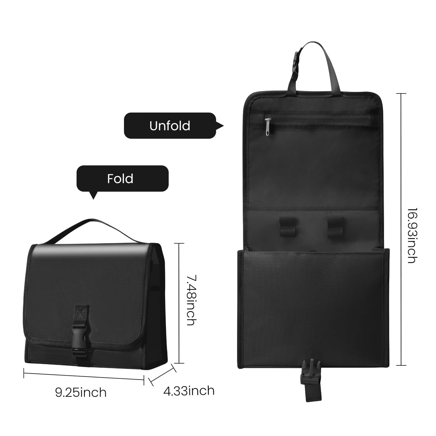 Mum's memory Large-Capacity Hanging Toiletry Bag - Water-Resistant Travel Makeup Bag with Multiple Compartments for Shampoo, Conditioner, Skincare, Makeup Brushes, and Toiletries