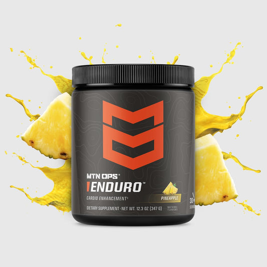 MTN OPS Enduro Nitric Oxide Supplement & Stim-Free Pre Workout - 30 Servings - with Magnesium Citrate, Beet Root Powder, Niacinamide, L Arginine & L Citrulline - Pineapple Crush