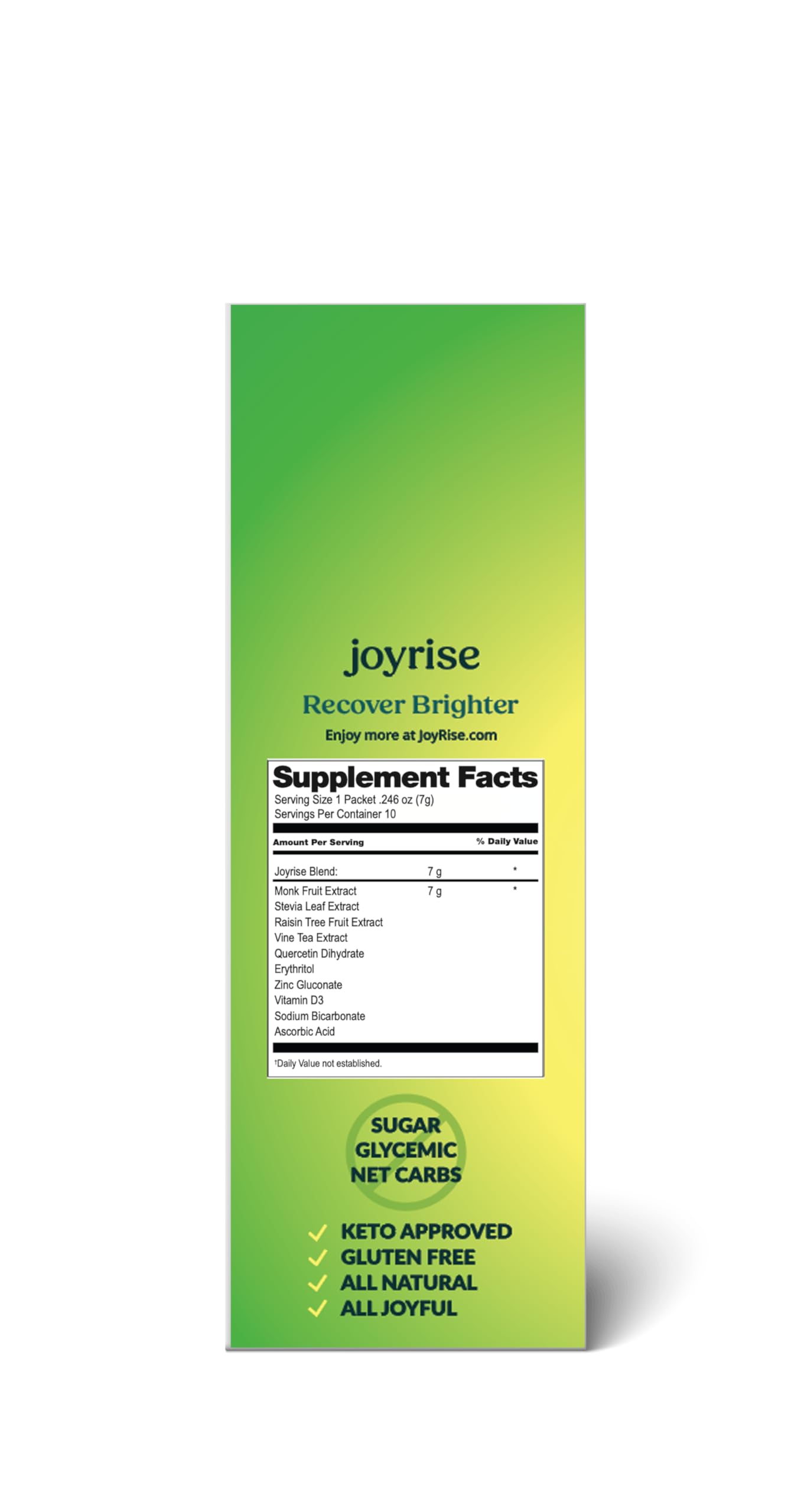 Joyrise Health Post Alcohol Recovery Aid (10ct Stick Pack) 1 Box (10 Total)
