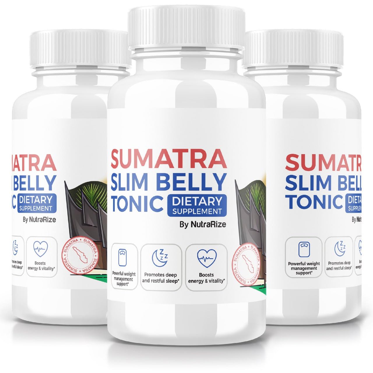 (3 Pack) Sumatra Slim Belly Tonic, Sumatra Slim Belly Tonic Dietary Supplement for Advanced Weight Loss, Maximum Strength All-Natural Pill to Target Belly Fat, Sumatra SlimBelly Reviews (180 Capsules)