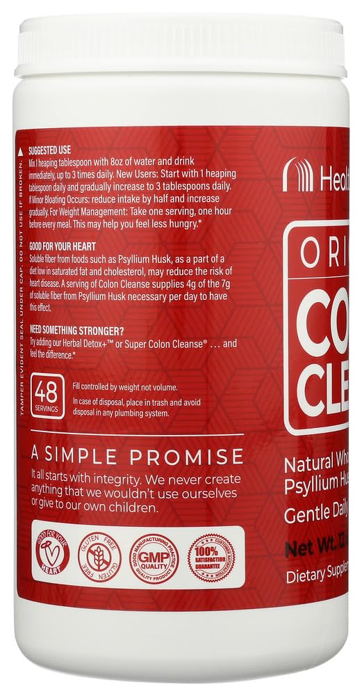 Health Plus Colon Cleanse Powder, Natural Flavor 12 oz (Pack of 2)
