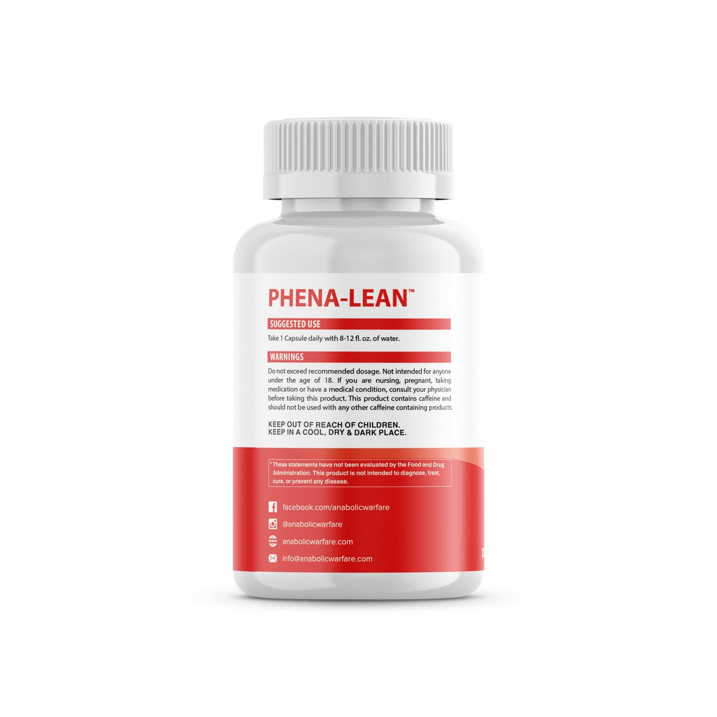 Anabolic Warfare Phena-Lean Premier Supplement from Thermogenic Body Composition Supplement - Fuel Your Fire, Promote Energy, Increase Focus* - 60 Capsules.