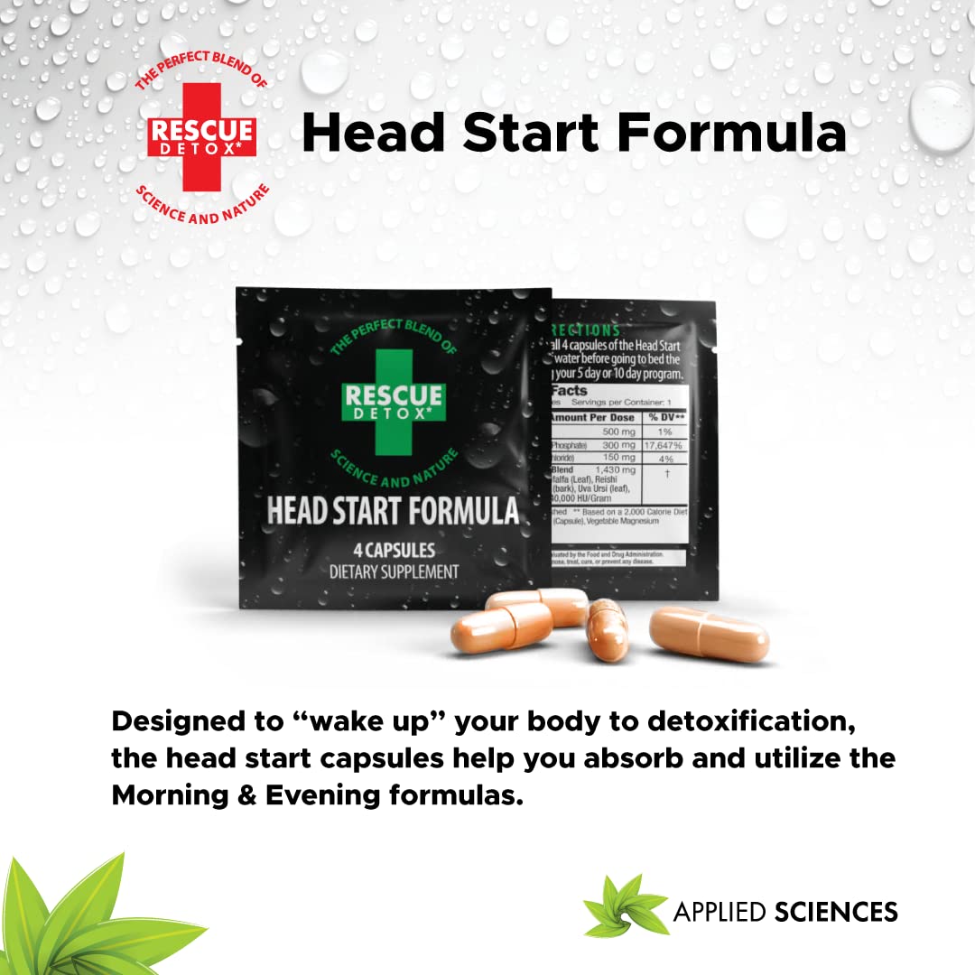 Rescue Detox 10 Day Permanent Detox Kit - 132ct Capsules | Comprehensive Full Body Cleanse with Bonus Instant ICE Caps