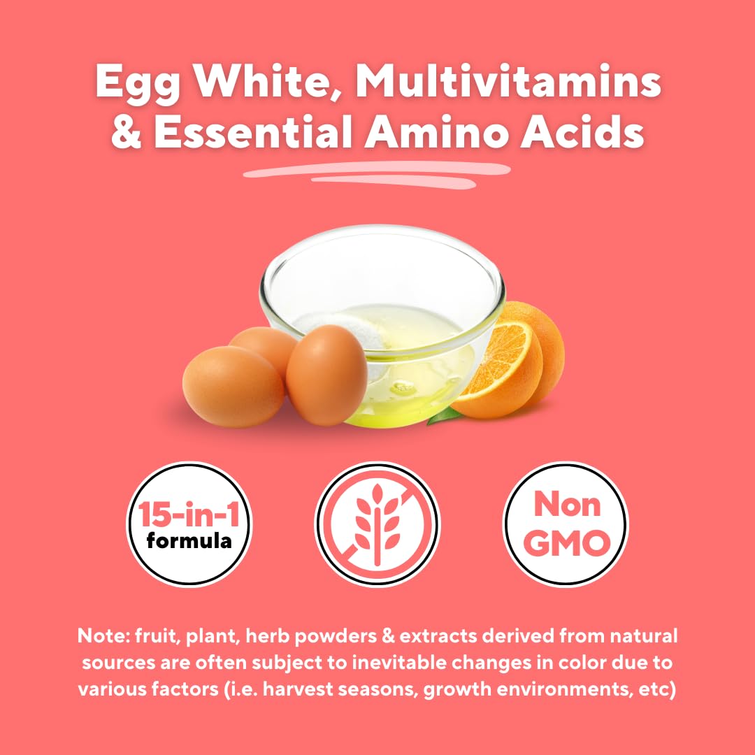 Albumin Supplement with Vitamin B Complex, Amino Acids, Egg White & Whey Protein Powder - Energy, Stamina, Immune, Wellness Support - 120 Tablets, Non-GMO, Gluten-Free