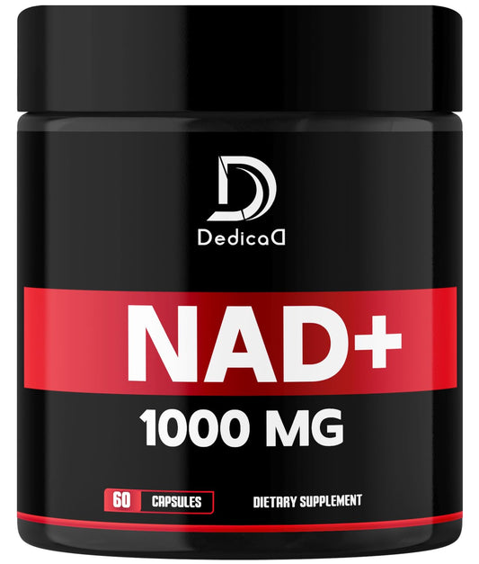 DEDICAD NAD+ Supplement 1000 mg - Pure NAD Supplement - Energy and DNA Repair, Aging Defense, Brain Function - 60 Capsules