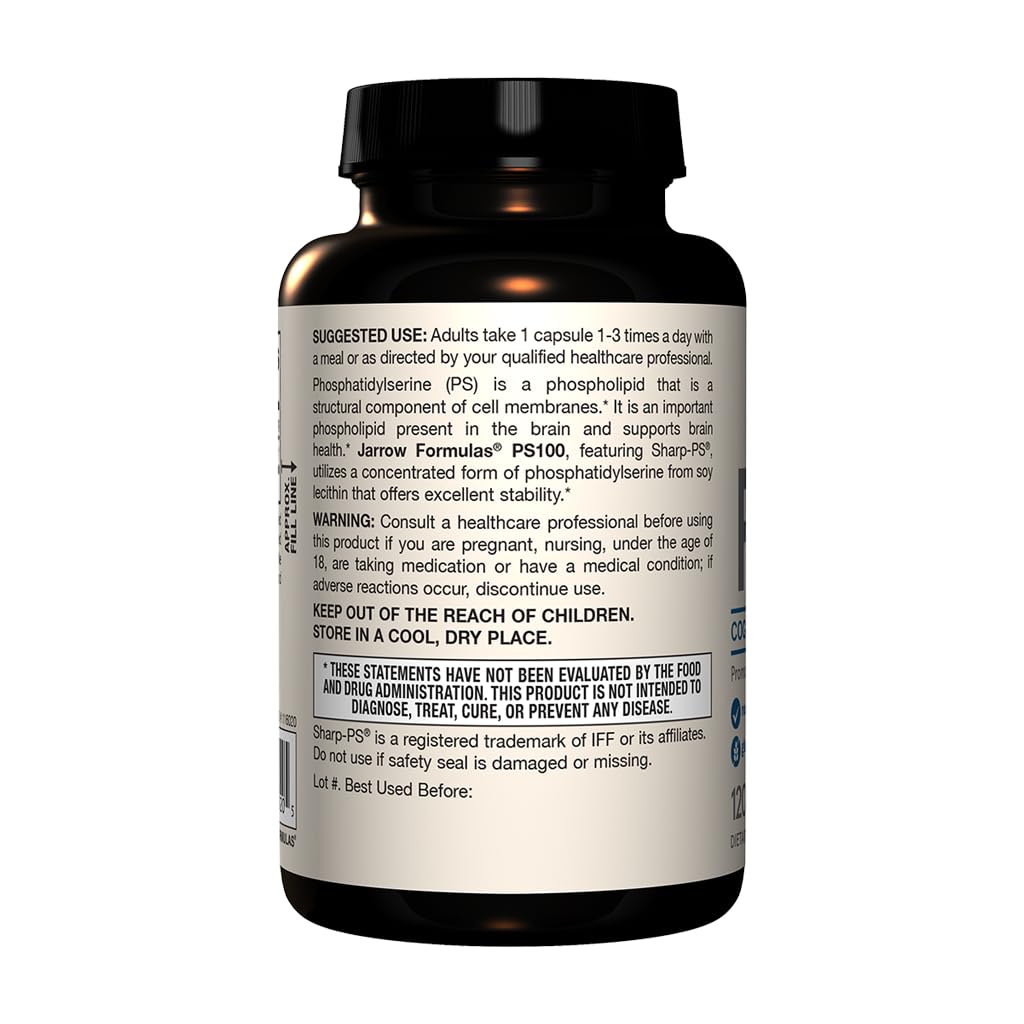 Jarrow Formulas PS-100 Phosphatidylserine - 100 mg - 120 Capsules