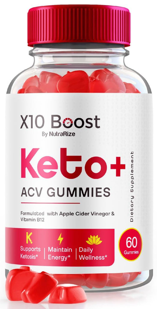 NutraRize X10 Boost Keto + ACV Gummies Advanced Weight Loss, Reviews (60 Gummies)