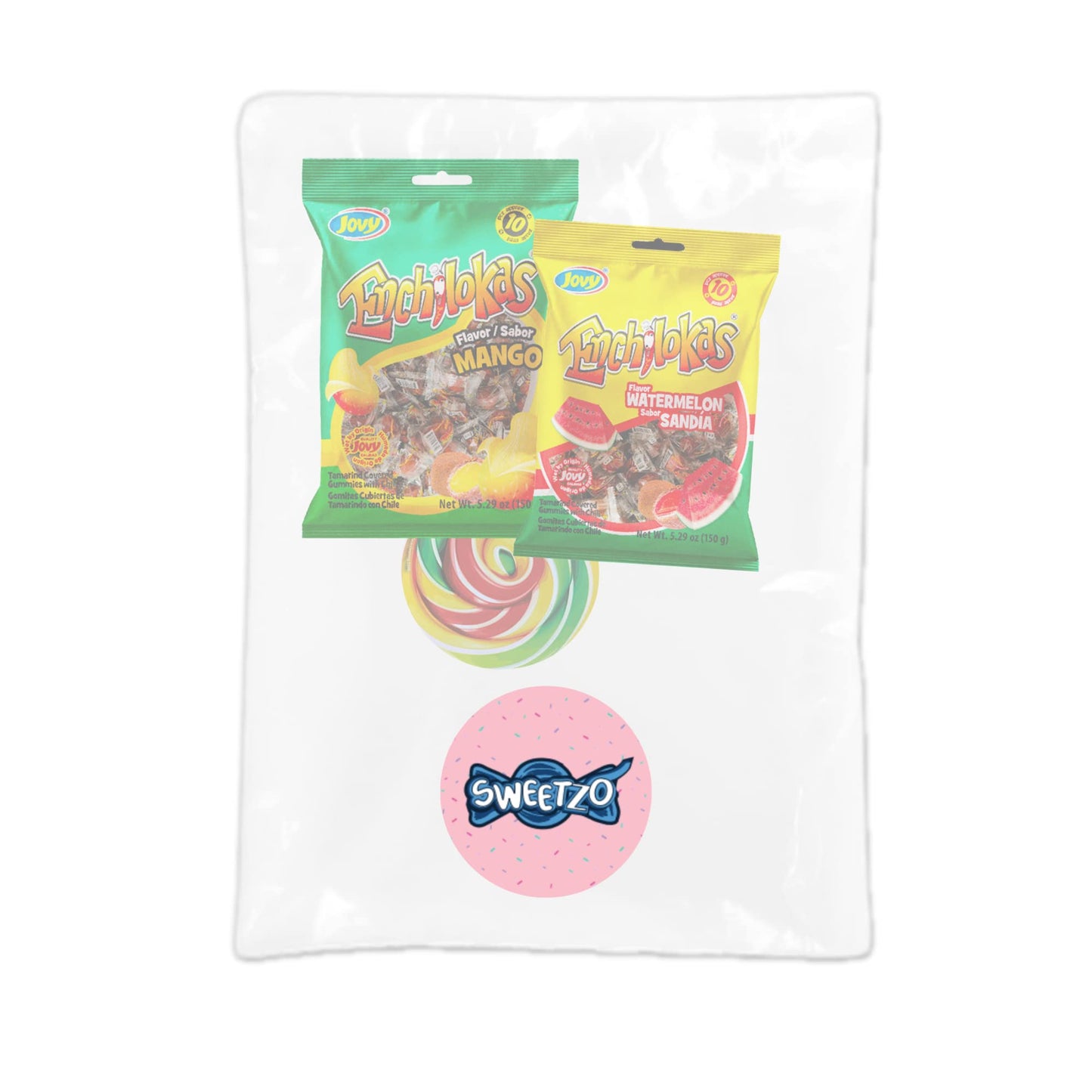 Spicy Gummy Candy Individually Wrapped Watermelon and Mango Tamarind Covered Gummies with Chili Powder Shareable Mexican Candy Bags 529 ounce Pack of 2 Watermelon Mango