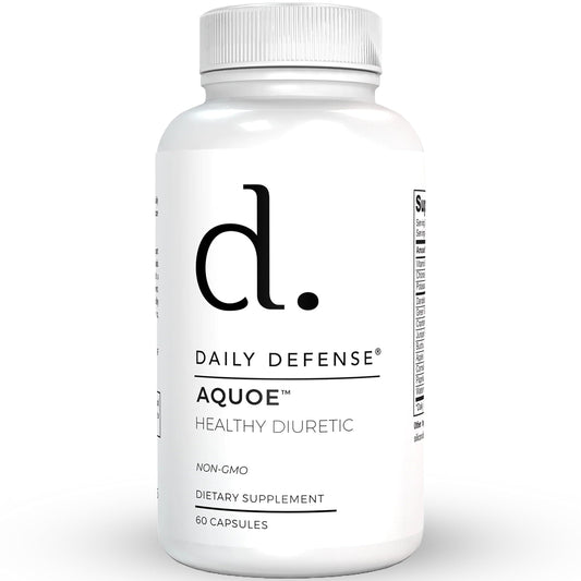 Diuretic Pills - Cranberry Pills with Green Tea, Dandelion, Apple Cider Vinegar & More - AQUOE Water Away Pills for Bloating & Fitness - Water Pills by Daily Defense, 60 Capsules