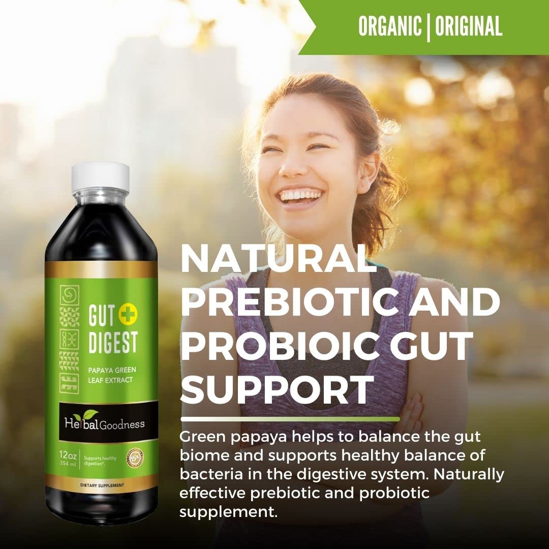 Herbal Goodness Gut Digest 12oz - Colon Broom, Gut Health Supplements for Women and Men with Probiotics and Digestive Enzymes for Digestive Health for Gut Health, Liver Detox - 1 Bottle