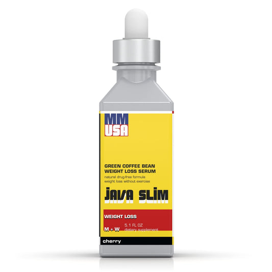 MMUSA Java Slim Pre-Workout Serum: Rapid Weight Loss & Metabolism Accelerator. Burn Fat, Caffeine Energy Boost, Green Coffee Extract & L-Carnitine. Suppress Appetite. Cherry, 5.1 Fl. Oz