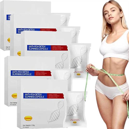 GEDYCO Soothe&Slim Anti-Itch Detox Slimming Capsule, Anti Itch Detox Slimming Capsule, Soothe&Slim Instant Anti-Itch Detox Slimming Capsule, Promote Women's Health (Color : 5 Pack)