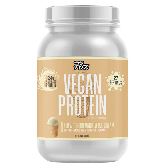 Flexible Dieting Lifestyle Plant Based Protein Powder, Slow Churn Vanilla Ice Cream | Vegan, Low Net Carbs, Non Dairy, Gluten Free, No Sugar Added | 1.8 Lb - 27 Servings