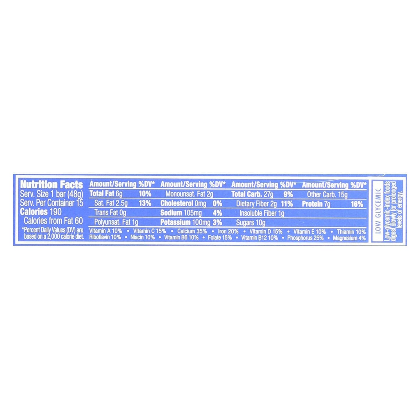 Clif Bar Luna Bar  Organic Blueberry Bliss  Case of 15  169 oz  70 Organic